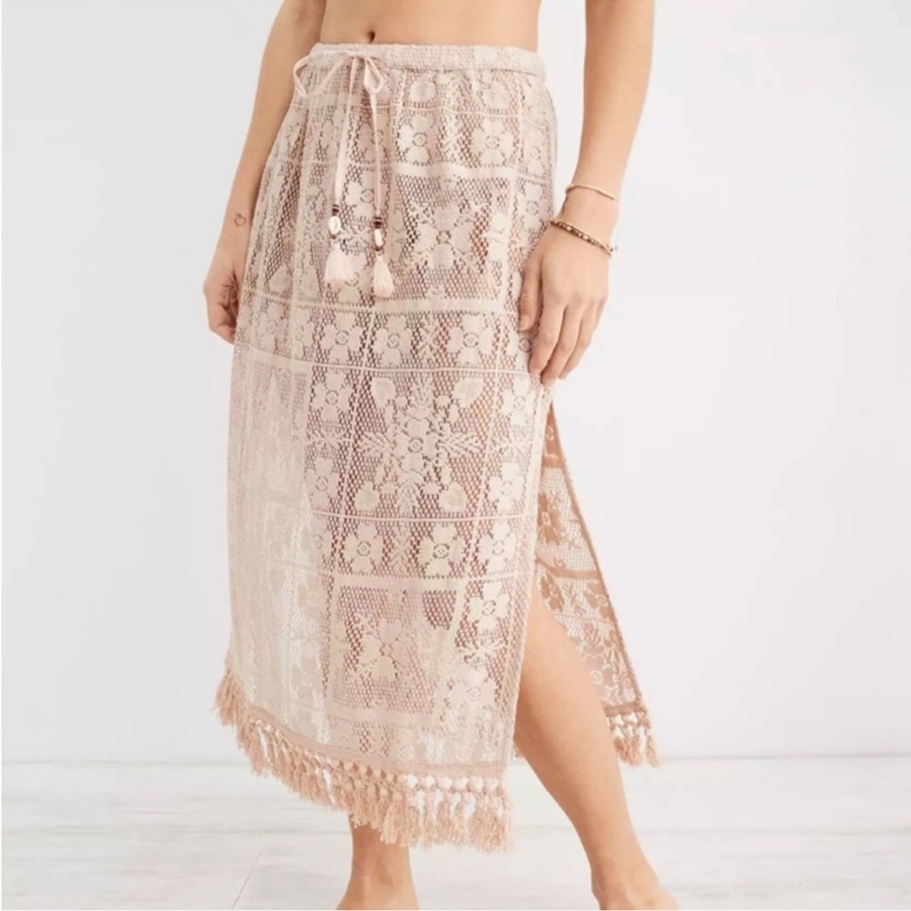 Aerie Patchwork Lace Cover Up Skirt